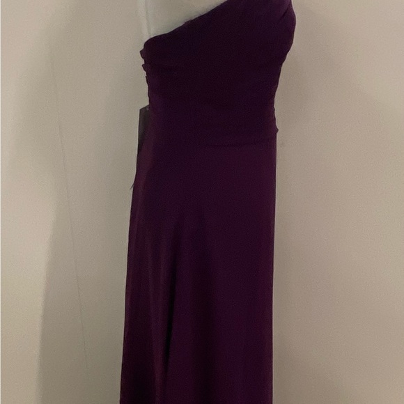 Elegant Purple Strapless Evening Gown - Picture 5 of 7